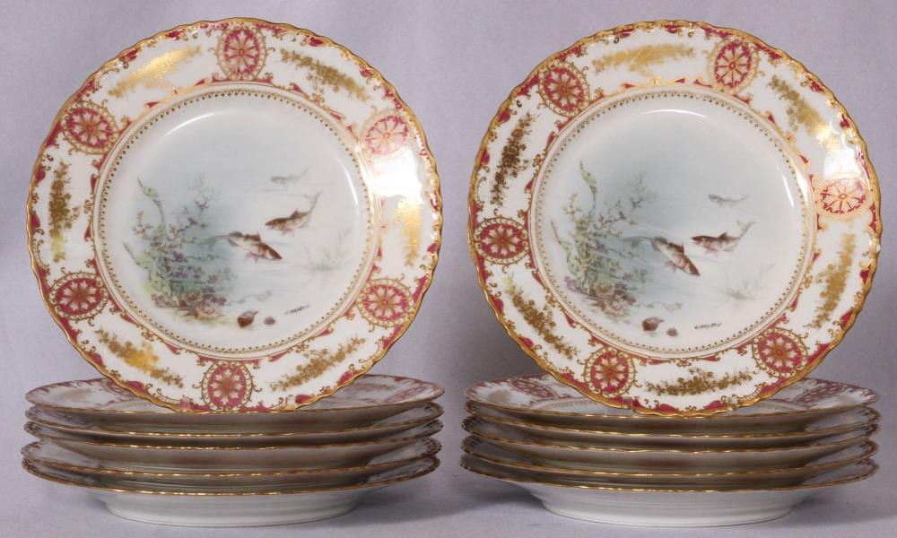 L. Martin comparable auction result: l martin haviland limoges porcelain plates