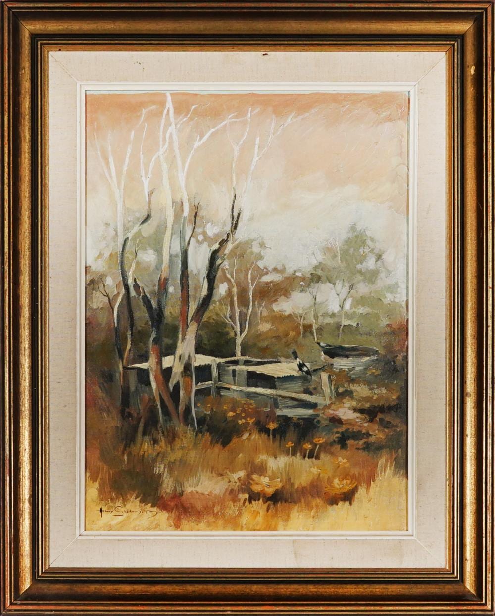 Helen Goldsmith comparable auction result: helen goldsmith 1937 sawtell near coffs harbour 48 5 x 36 cm frame 69 x 56 x 4 cm