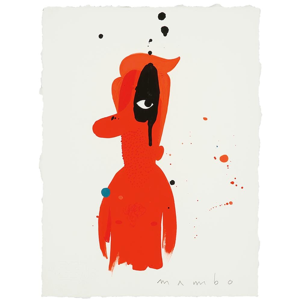 Mambo comparable auction result: mambo n en 1969 waiting room 2012 acrylique sur papier sign acrylic on paper signed 34 x 26 cm 13 3 8 x 10 1 4 in