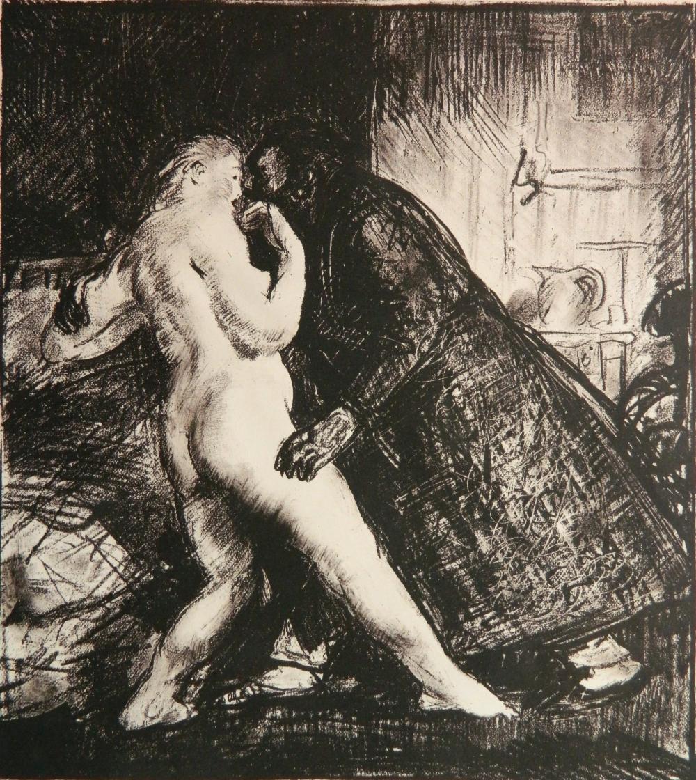 George Bellows lithograph sold by Rachel Davis Fine Arts, lot 104 — auction record photograph
