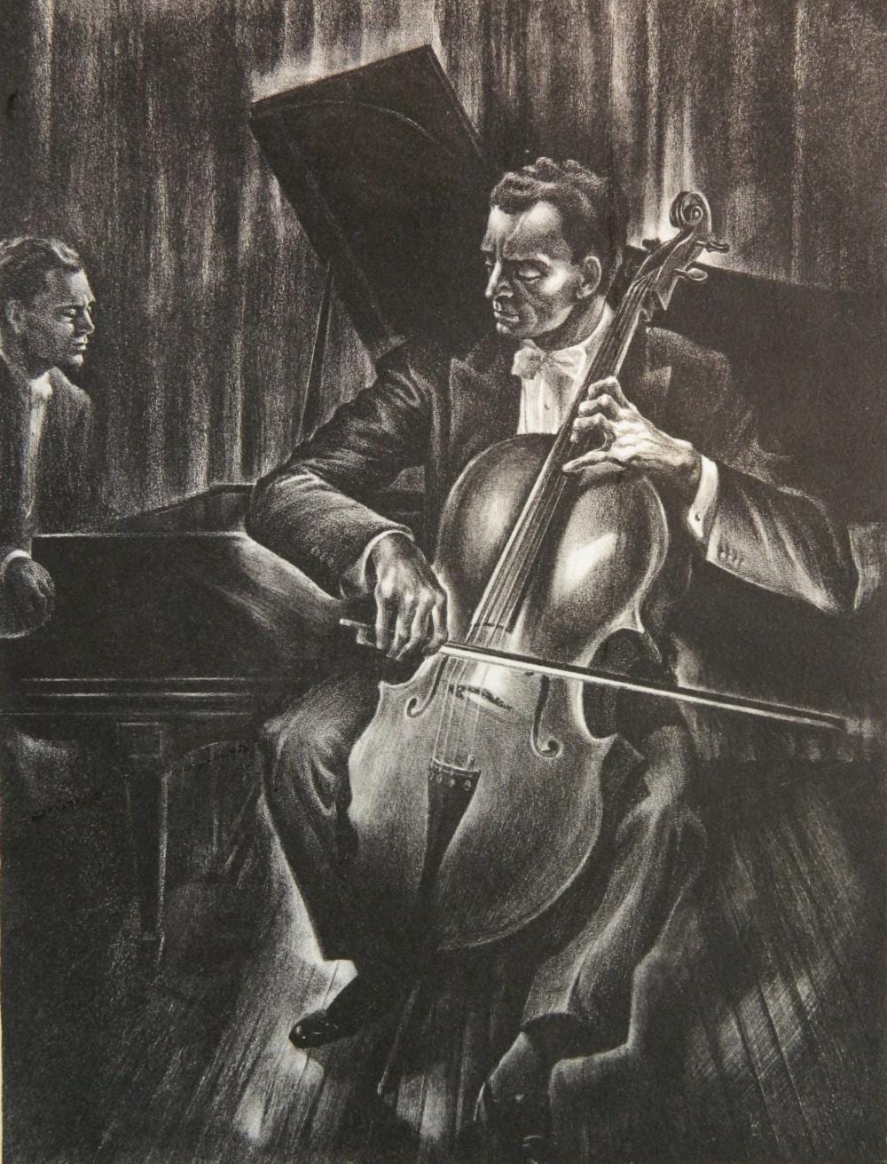 Herschel Levit comparable auction result: herschel levit lithograph