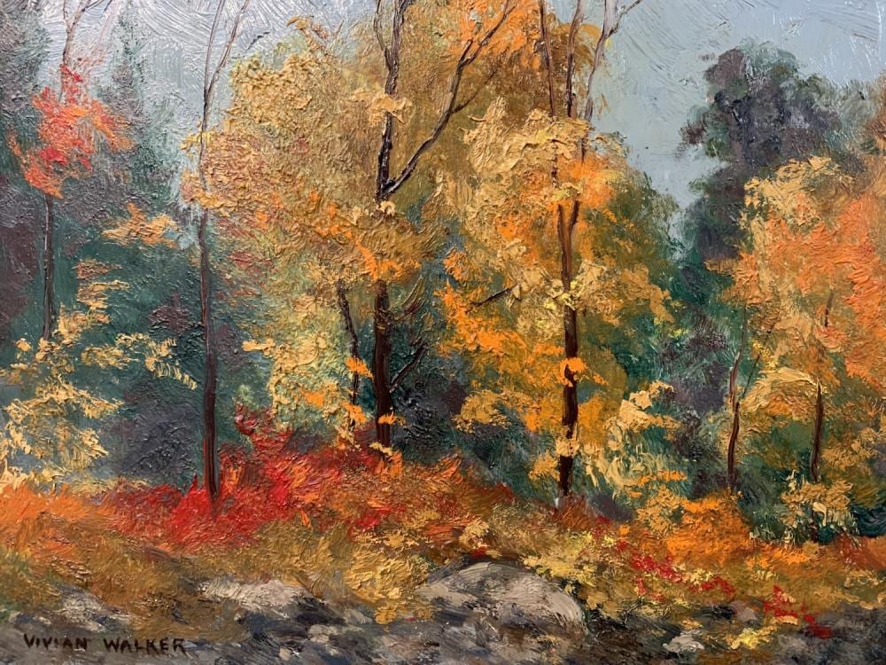 Vivian Walker comparable auction result: vivian walker oil on board golden autumn