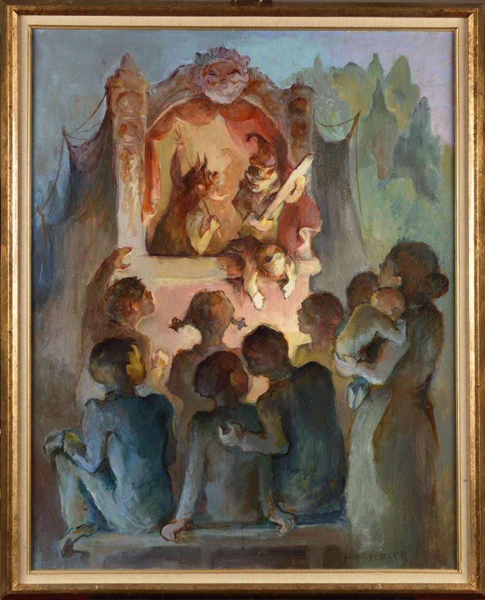 Alexis Hinsberger comparable auction result: alexis hinsberger 1907 1996 guignol huile sur toile sign en bas droite