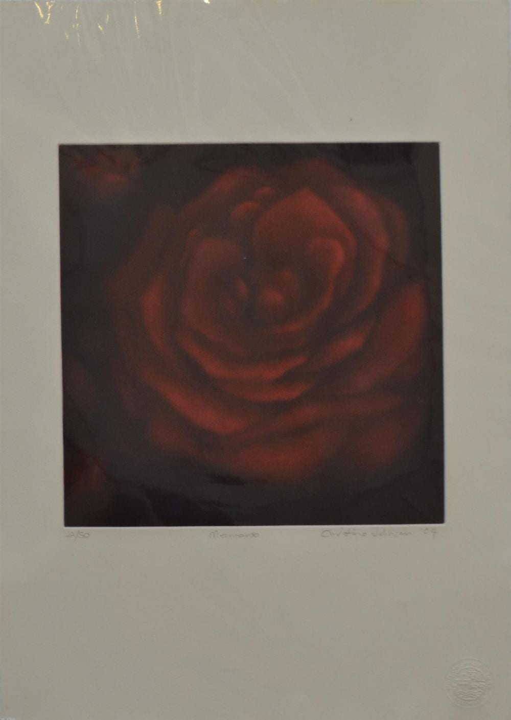 Christine Johnson comparable auction result: christine johnson memento 2004 mezzotint 22 50 56 x 38cm sheet size condition this work is in very good condition unframed but