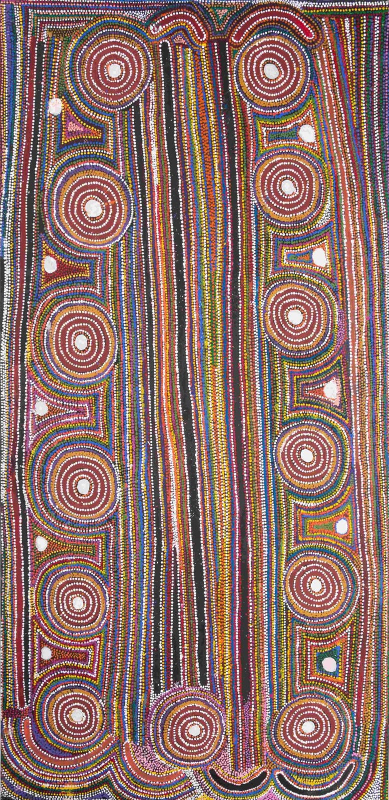 Paddy Japaljarri Sims comparable auction result: paddy japaljarri sims australian b 1917 untitled