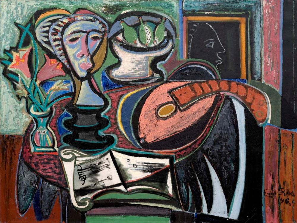 Emil Filla - Still Life with a Mandolin comparable sale