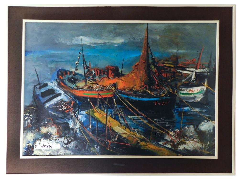 Jordi Mercadé Farrés comparable auction result: jordi mercad farr s 1923 2005 puerto leo sobre lienzo 65x91 cm