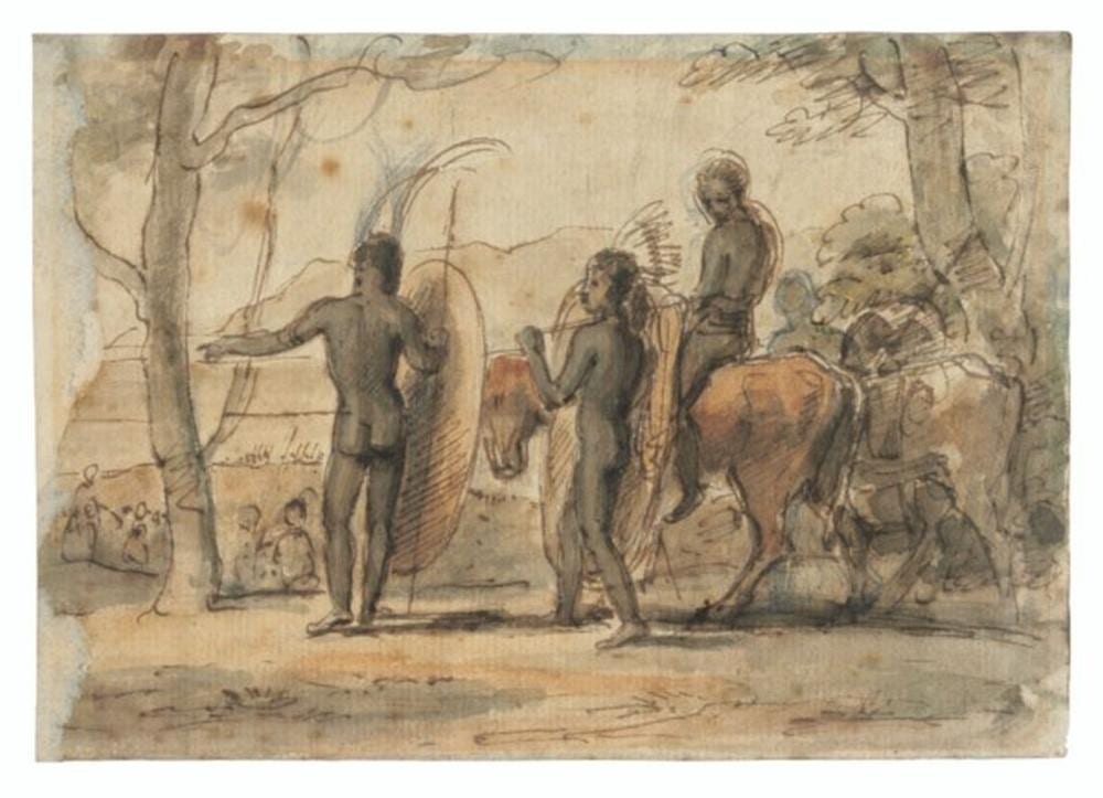 Samuel Daniell comparable auction result: samuel daniell 1775 1811 two sketches of xhosa on the march th