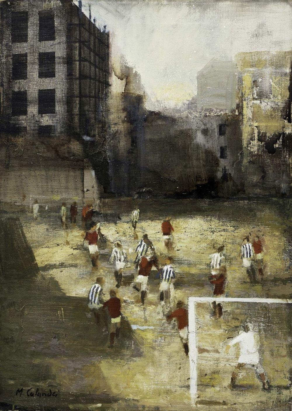 Mario Calandri comparable auction result: mario calandri 1914 1990 derby in periferia 1963 1990