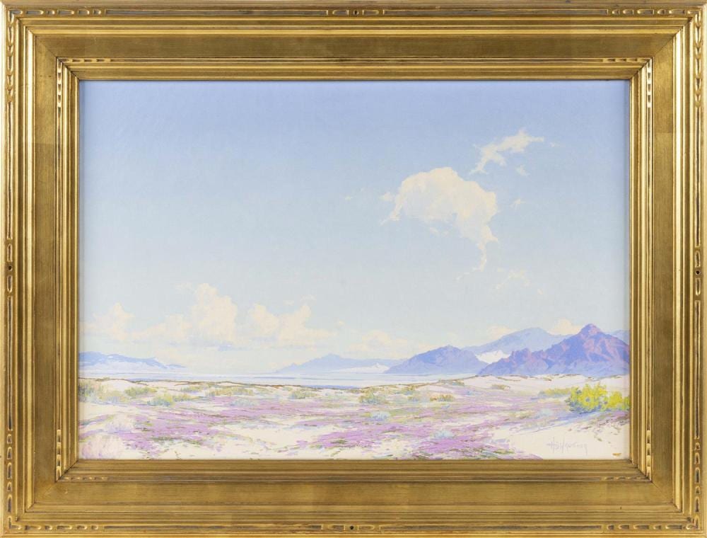 Harry B. Wagoner comparable auction result: harry b wagoner california illinois arizona indiana 1889 1950 spring in the desert palm springs calif 1930 oil on canvas 18