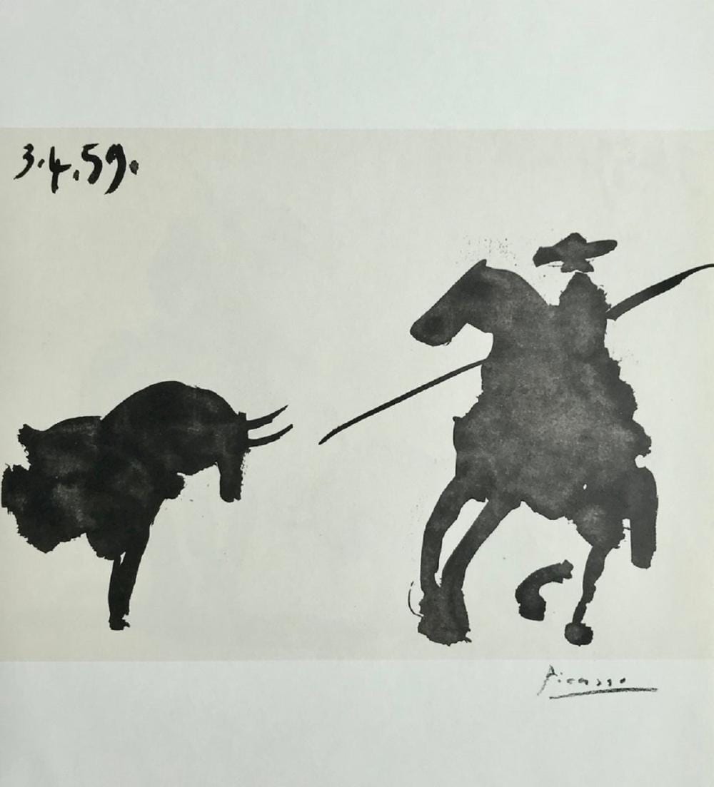 Pablo Picasso "Toros Y Toreros" Hand signed Print 1961 sold by New Ideas Auctions, lot 387 — auction record photograph