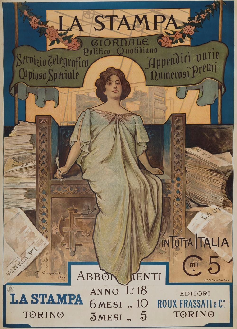 giovanni battista carpanetto 1863 1928 la stampa giornale politico quotidiano · Cambi Casa d'Aste · 2020-10-27 Giovanni Battista Carpanetto comparable auction result: giovanni battista carpanetto 1863 1928 la stampa giornale politico quotidiano
