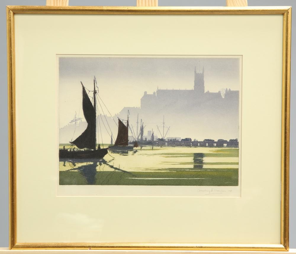 Geoffrey Sneyd Garnier comparable auction result: geoffrey sneyd garnier 1889 1970 the harbour at dusk signed in pencil i