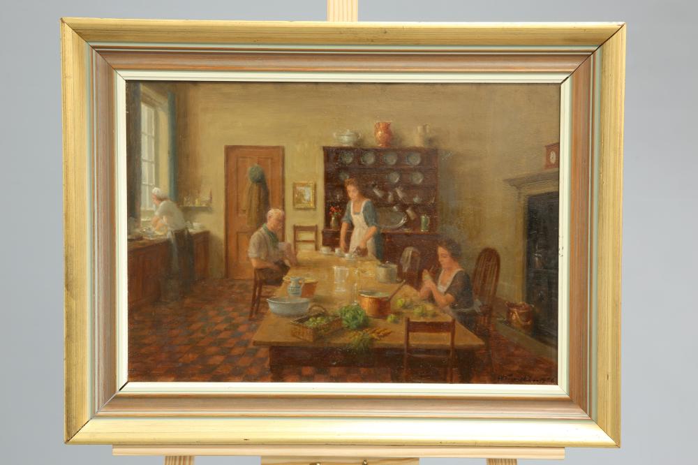 Walter Goodin comparable auction result: walter goodin british 1907 1992 a farmhouse kitchen signed and dated 1