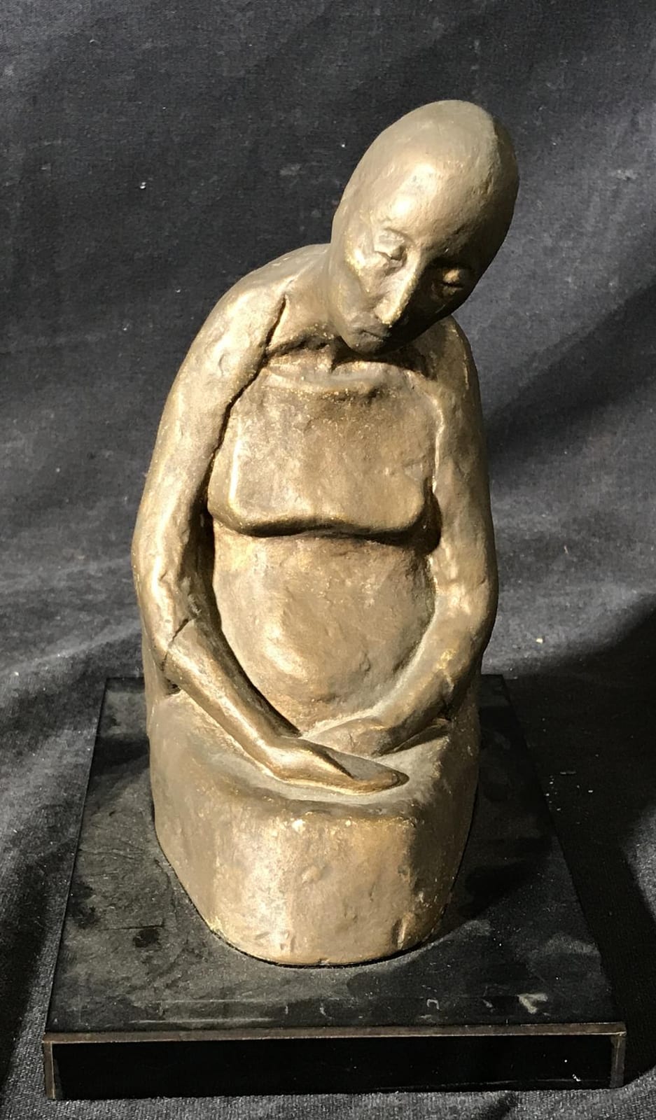 Estelle Goodman comparable auction result: estelle goodman signed ceramic statue on wood base