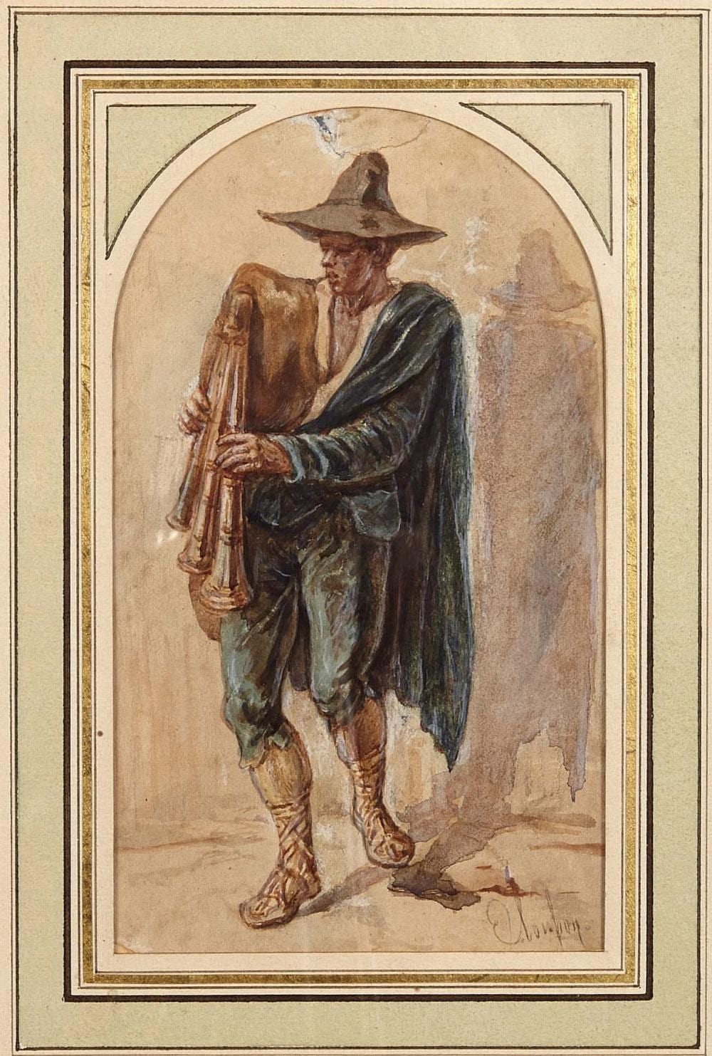 mile loubon 1809 1863 le joueur de fifre · MaisonRC · 2020-11-06 Emile Loubon comparable auction result: mile loubon 1809 1863 le joueur de fifre