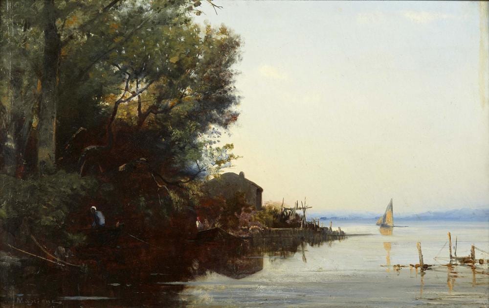 André Maglione comparable auction result: andr maglione 1838 1923 barques en bord de c te