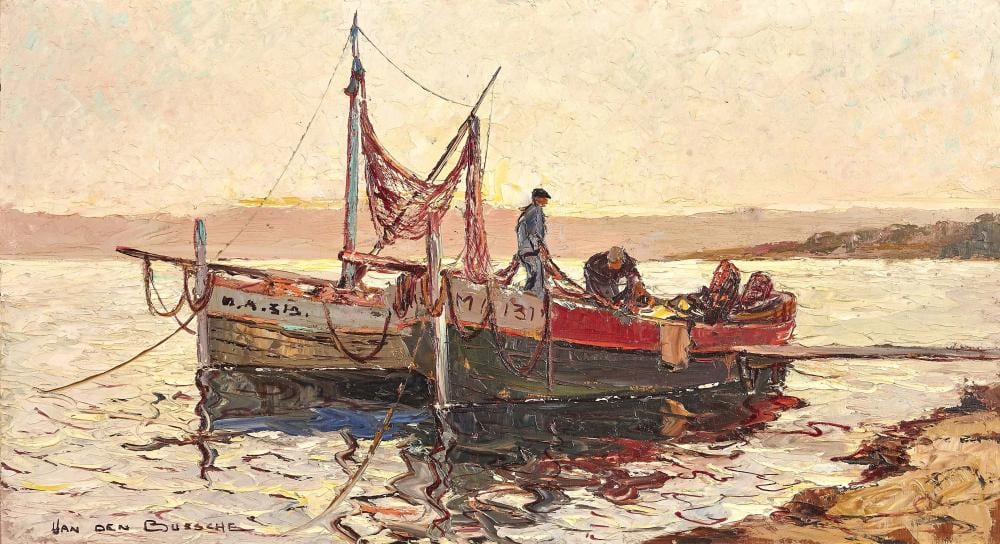 Fernand VandenBussche comparable auction result: fernand van den bussche 1892 1975 les p cheurs