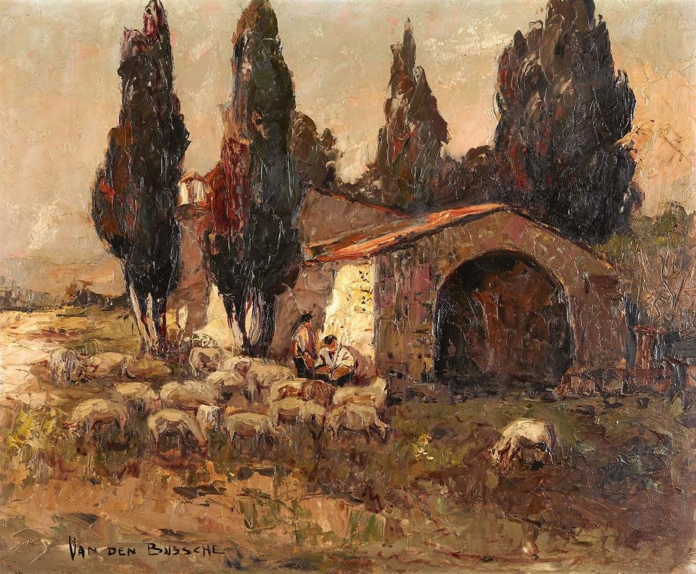 Fernand VandenBussche comparable auction result: fernand van den bussche 1892 1975 la bergerie
