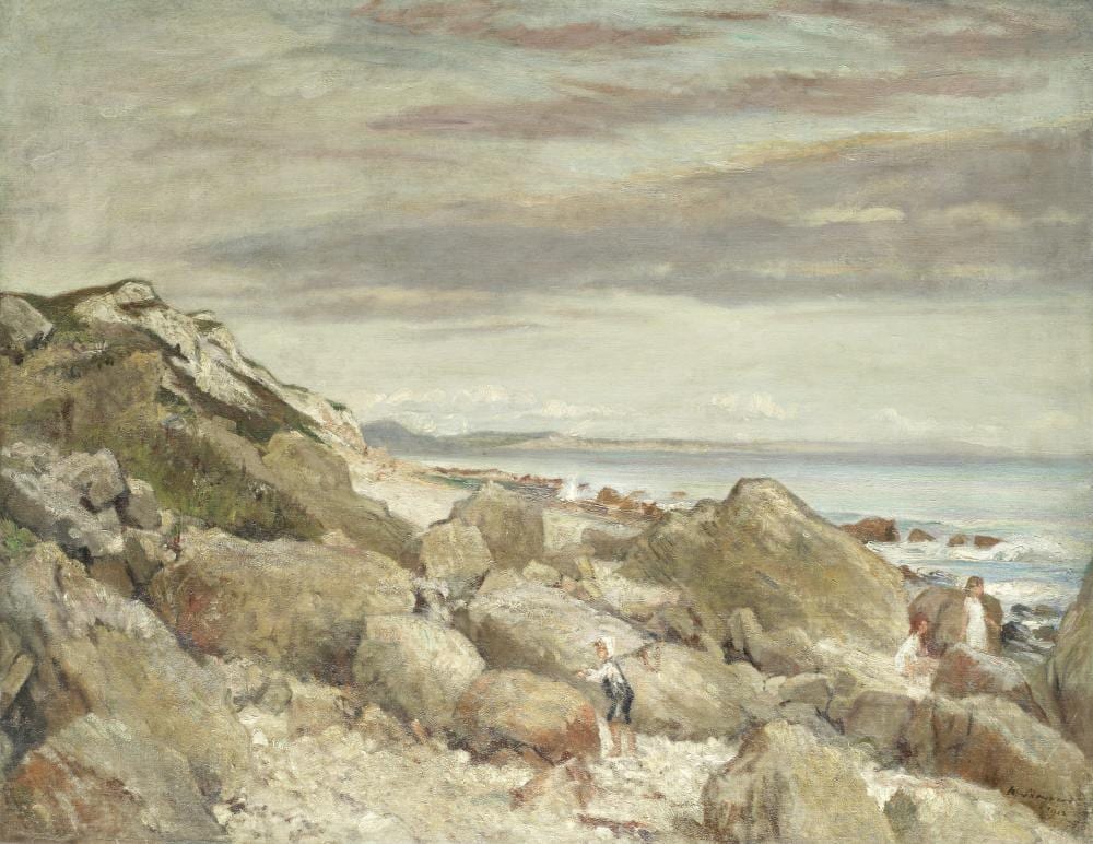 Alfred Robert Hayward comparable auction result: alfred robert hayward british 1875 1971 a view along the coast with children playing