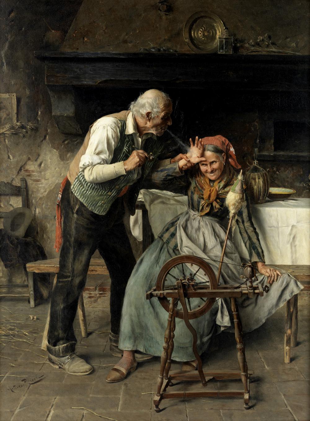 Arturo Ricci comparable auction result: arturo ricci italian 1854 1919 flirtation
