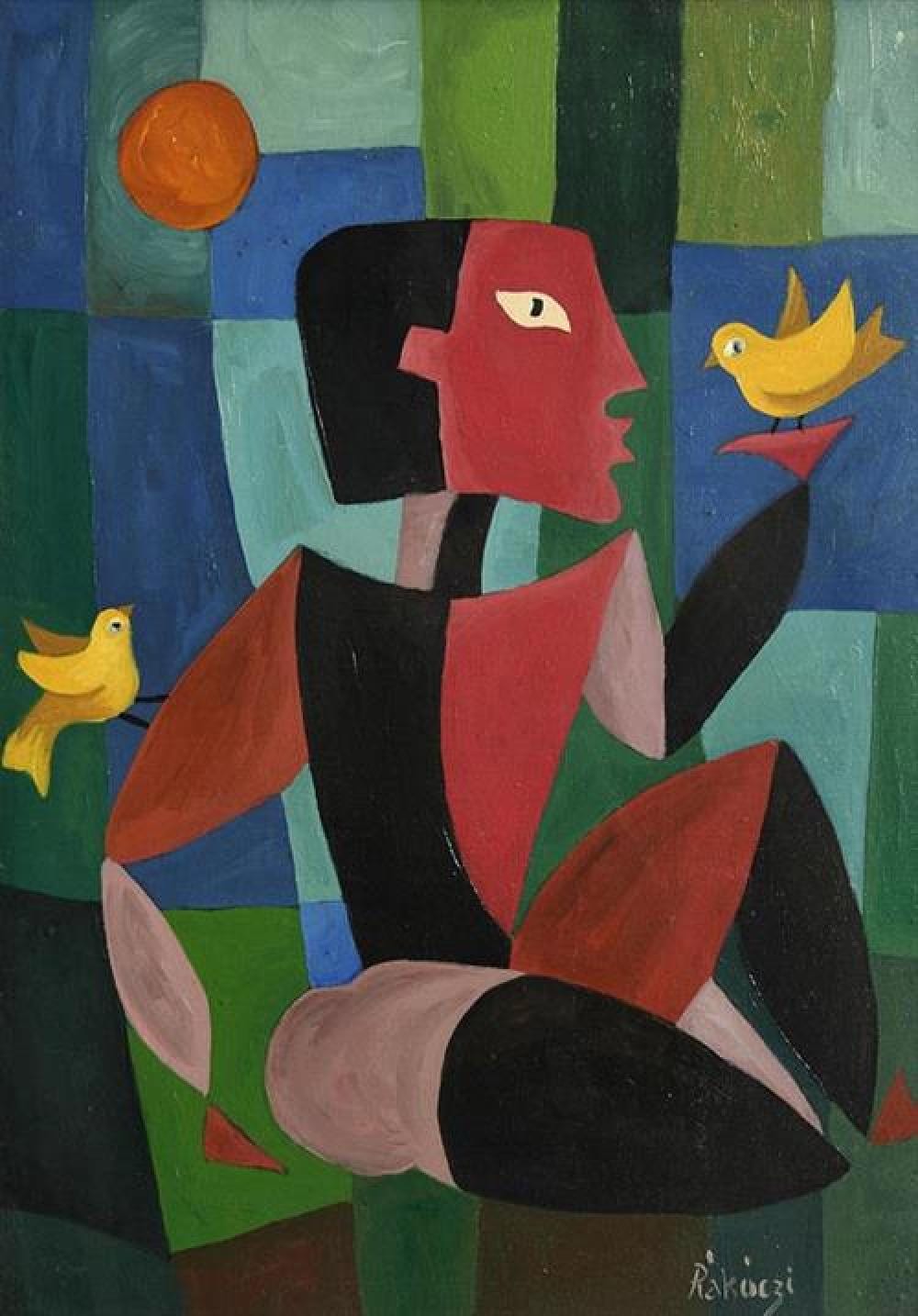 Ivan Basil Rakoczi comparable auction result: basil ivan rakoczi 1908 1979 figure with birds