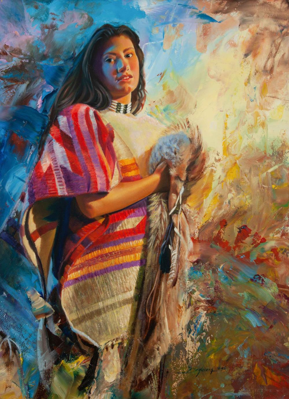 D. Edward  Kucera comparable auction result: david edward kucera american b 1961 autumn dress 1995