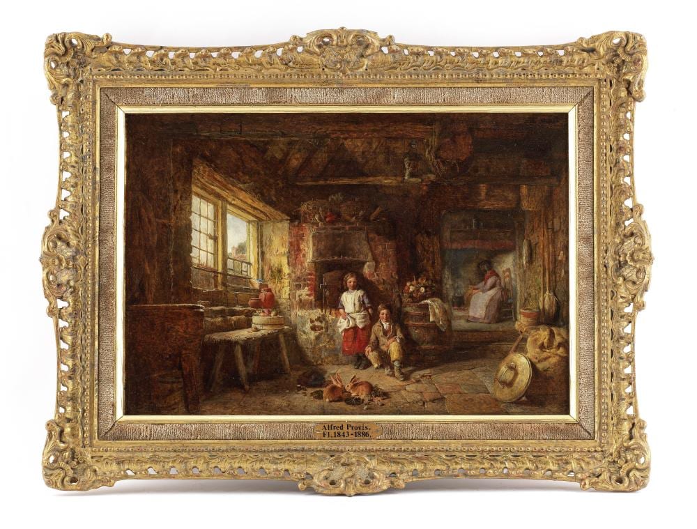 Alfred Provis comparable auction result: alfred provis british 1843 1886 the pet rabbits