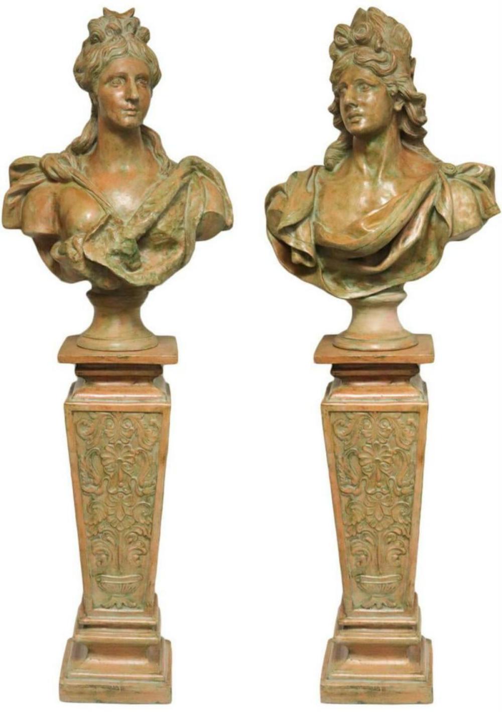 Ezio Ceccarelli comparable auction result: ezio ceccarelli apollo diana terracotta busts