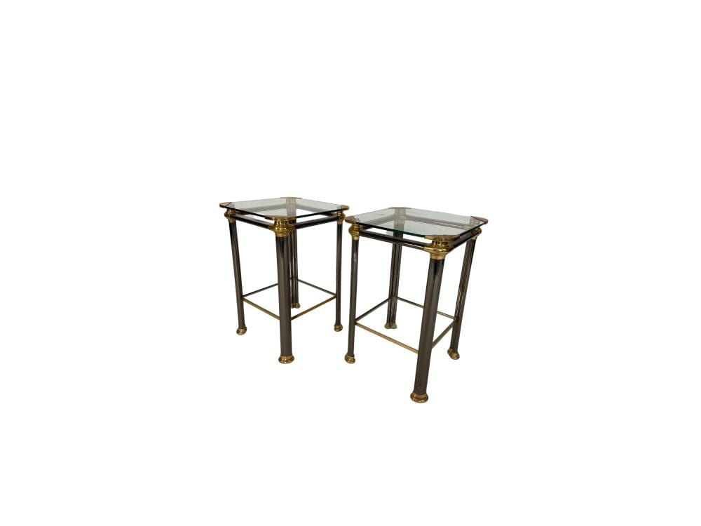Mara comparable auction result: a pair of 1970 s italian chrome gilt brass occasional tables by mara