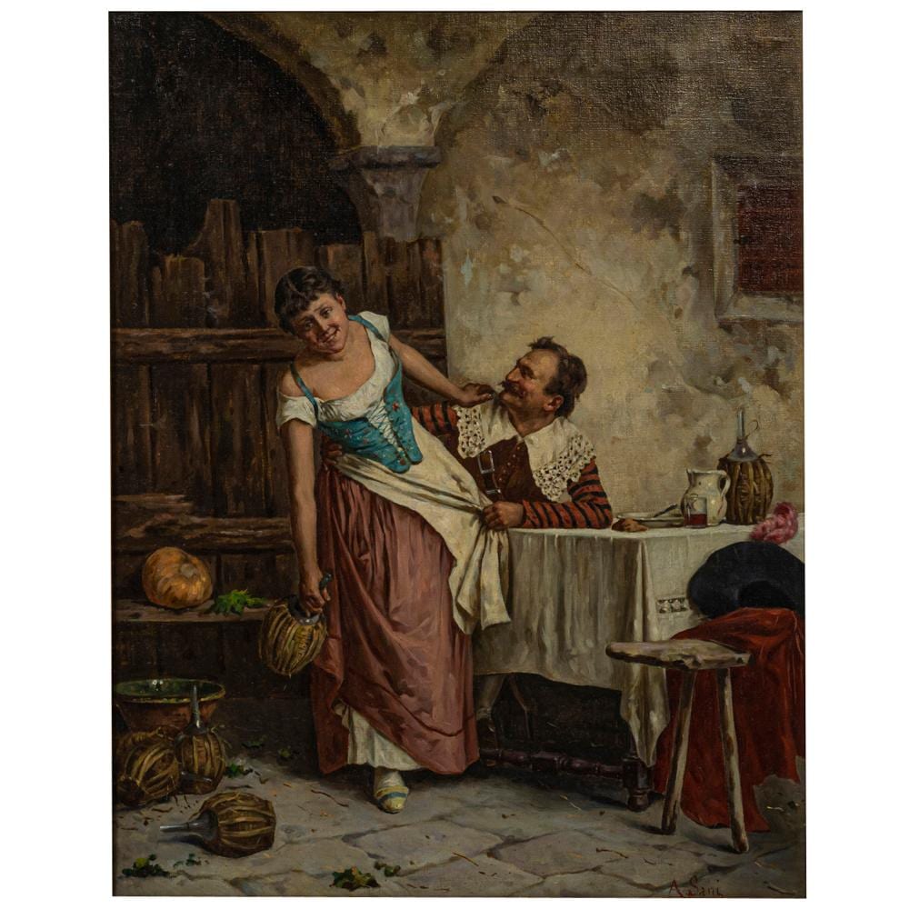 Alessandro Sani comparable auction result: alessandro sani 1856 1927 oil on canvas
