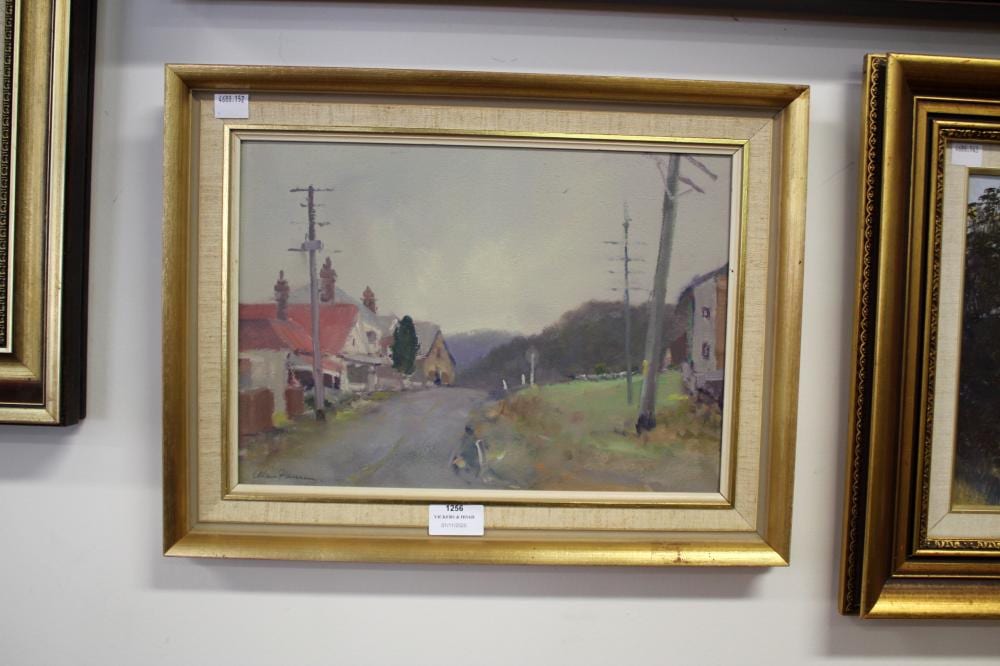 Allan Hansen comparable auction result: allan adolf peter hansen 1911 2000 australian at wollombi nsw oil on board signed lower left 24 cm x 34 cm