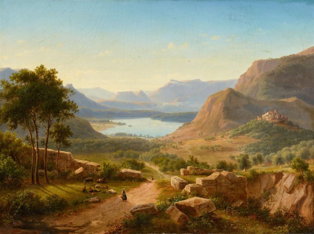 eugen von gu rard italian landscape · Kunsthaus Lempertz KG · 2020-11-14 Eugen von Guérard comparable auction result: eugen von gu rard italian landscape