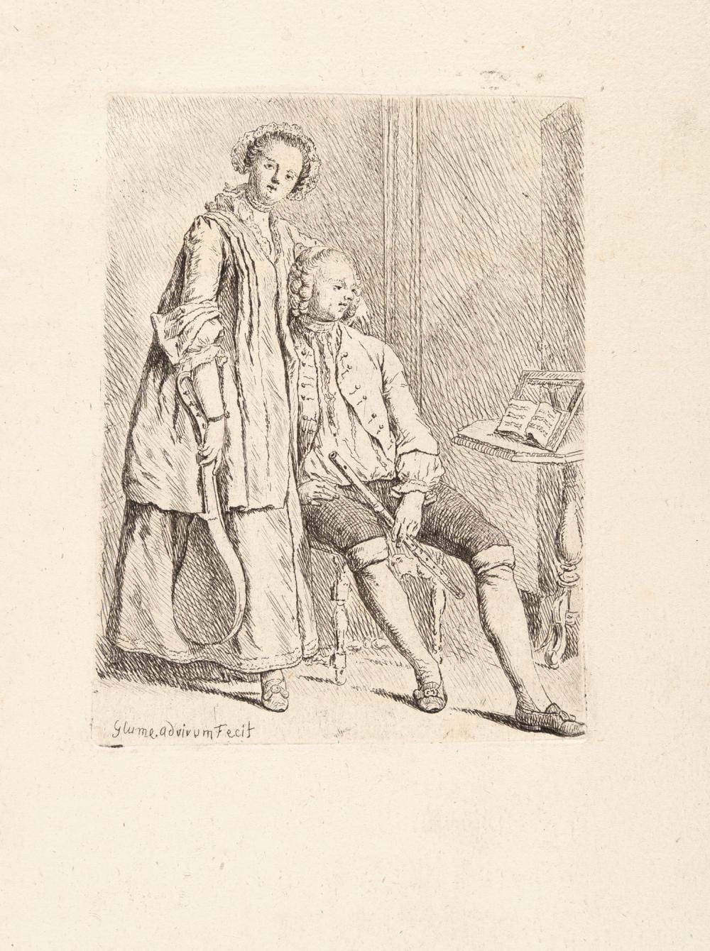 Johann Gottlieb Glume comparable auction result: johann gottlieb glume 2 bll joh michael hoppenhaupt der j ngere bildhauer und zierratheur zu berlin nebst seiner frau der bildhauer friedrich christian glume