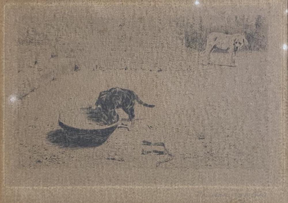 Norman Garstin comparable auction result: norman garstin 1847 1927 ireland the thief 1888 etching