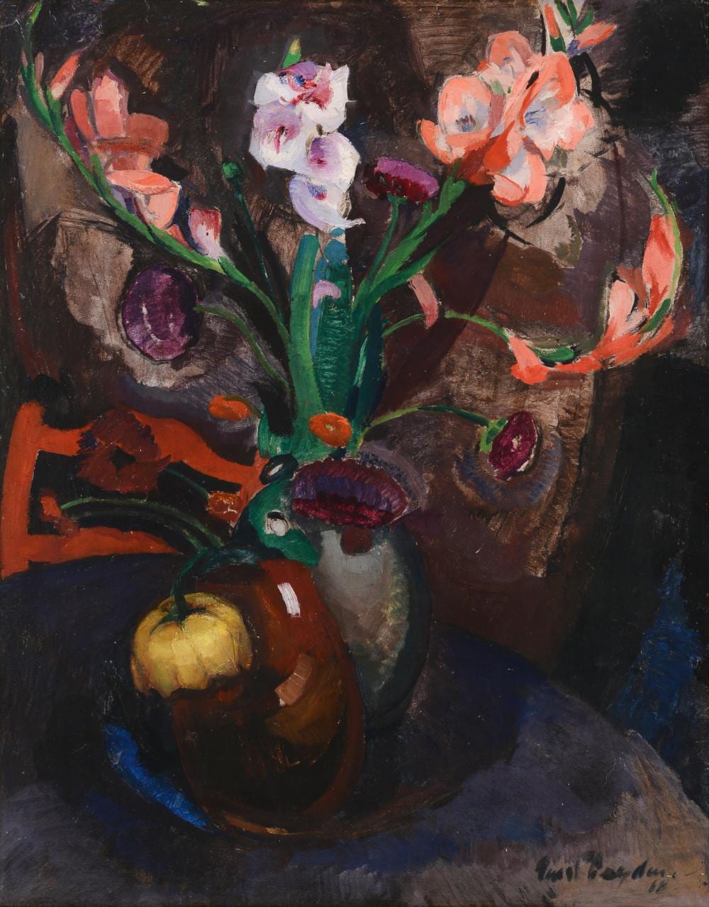 Ernst Leyden comparable auction result: ernst leyden 1892 1969 still life with flowers signed and dated 68 lo