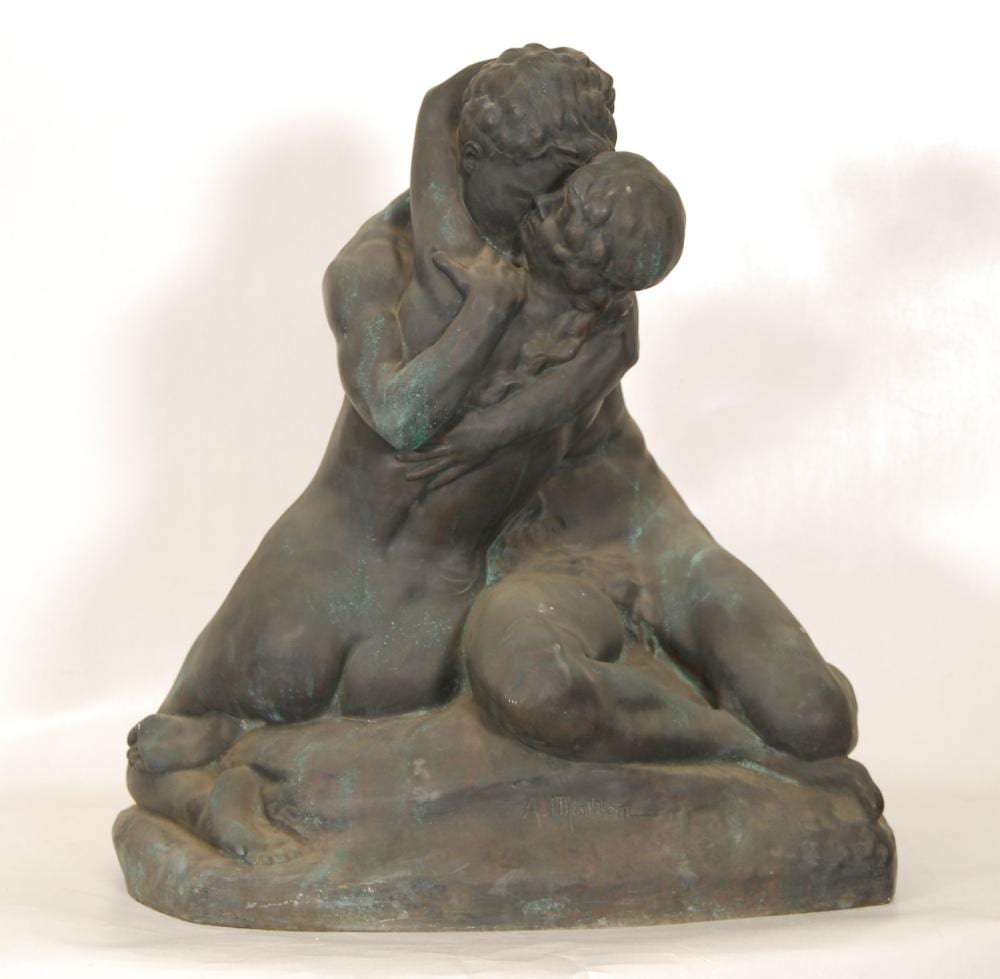 ars ne matton 1873 1953 l treinte grand mod le the embrace large model · Brussels Art Auctions · 2020-11-17 Arsène Matton comparable auction result: ars ne matton 1873 1953 l treinte grand mod le the embrace large model