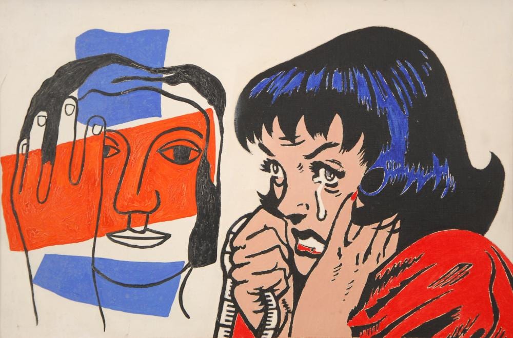 Roger van de Wouwer comparable auction result: roger van de wouwer 1933 2005 attribu toegeschreven aan hommage leger et lichtenstein tribute to leger and lichtenstein