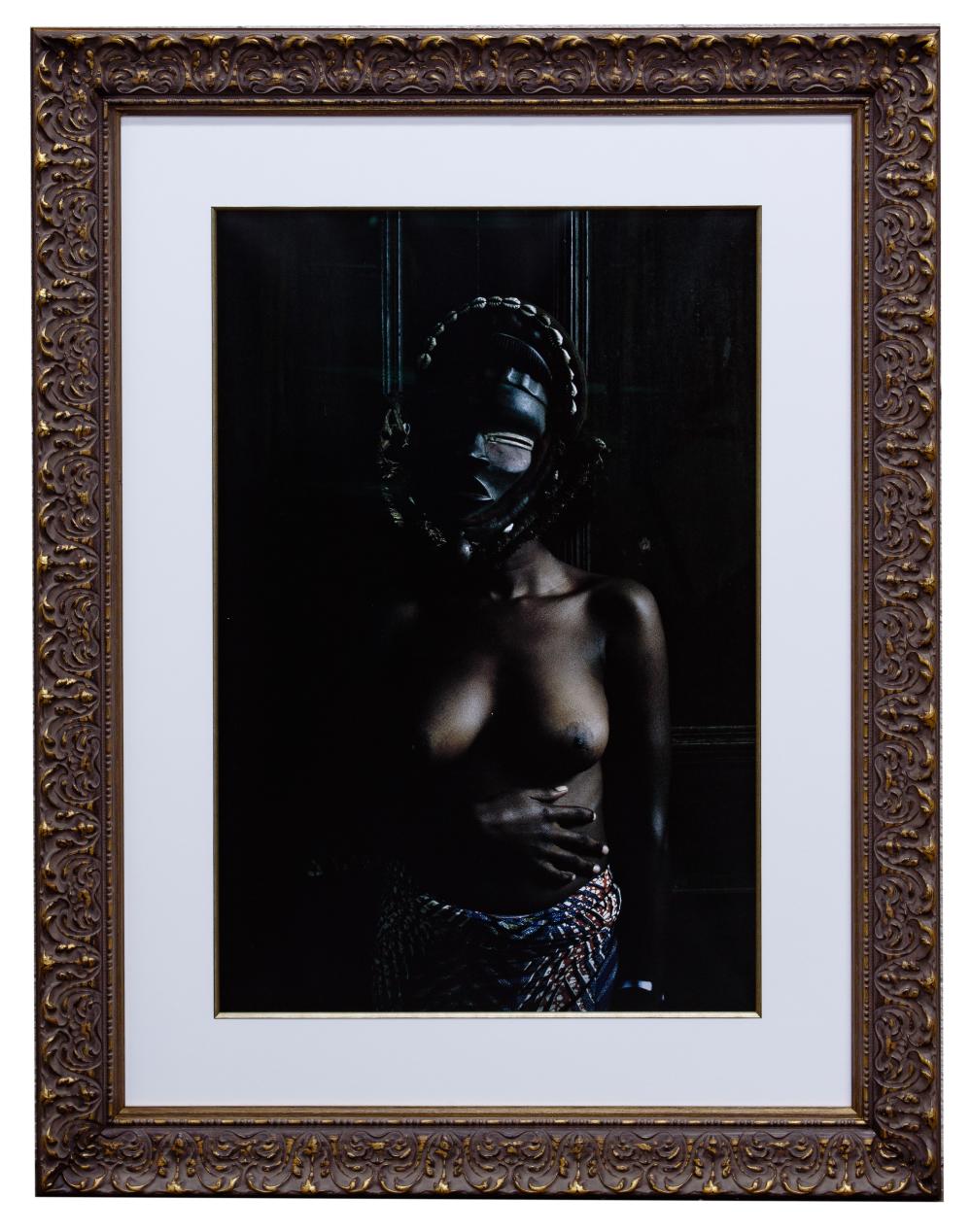 Leonce Raphael Agbodjelou comparable auction result: leonce raphael agbodjelou beninese b 1965 demoiselles de porto novo series c print