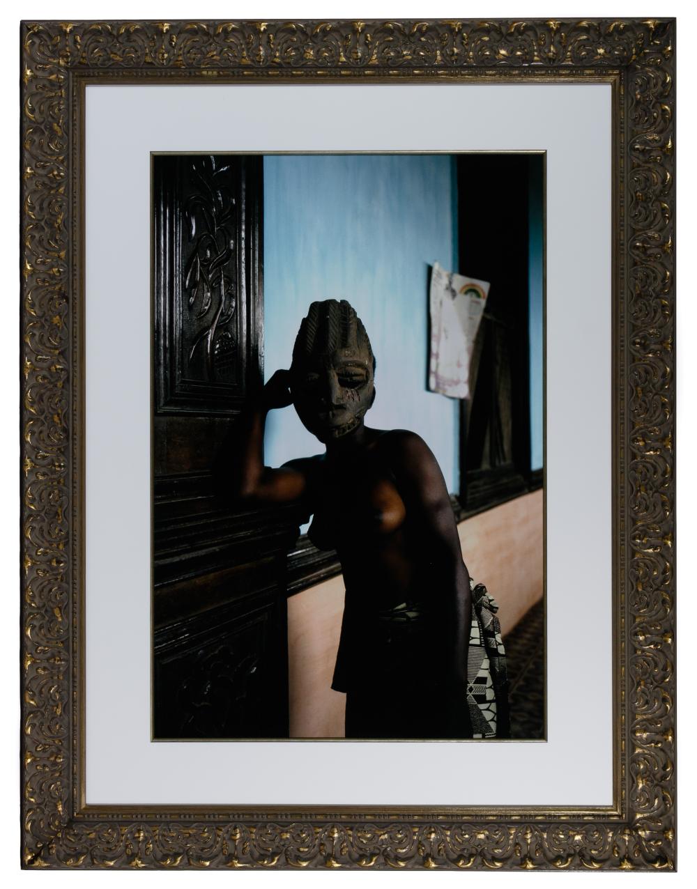 Leonce Raphael Agbodjelou comparable auction result: leonce raphael agbodjelou beninese b 1965 demoiselles de porto novo series c print