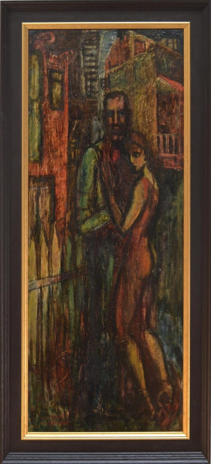 herbert mcclintock embracing figures oil on board 74 x 30cm frame size 84 x 30cm condition cracking and surface scratches wo · Leonard Joel · 2020-11-05 Herbert McClintock comparable auction result: herbert mcclintock embracing figures oil on board 74 x 30cm frame size 84 x 30cm condition cracking and surface scratches wo