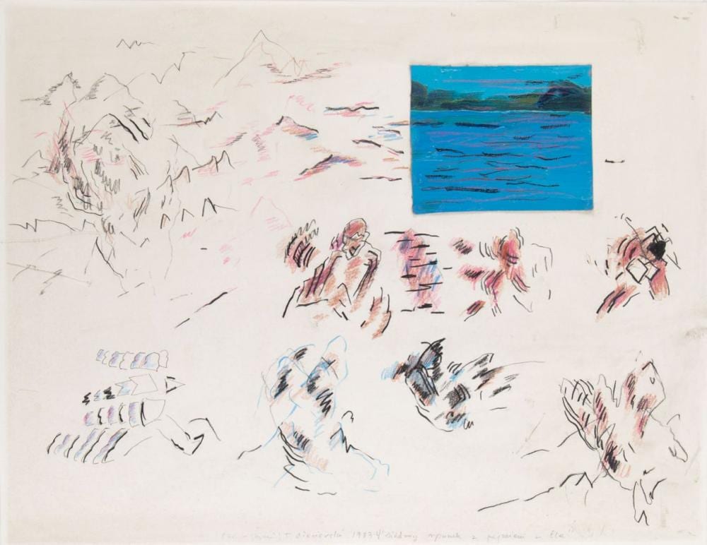 Tomasz Ciecierski comparable auction result: tomasz ciecierski b 1945 7 drawing with a landscape in the background 1983 4