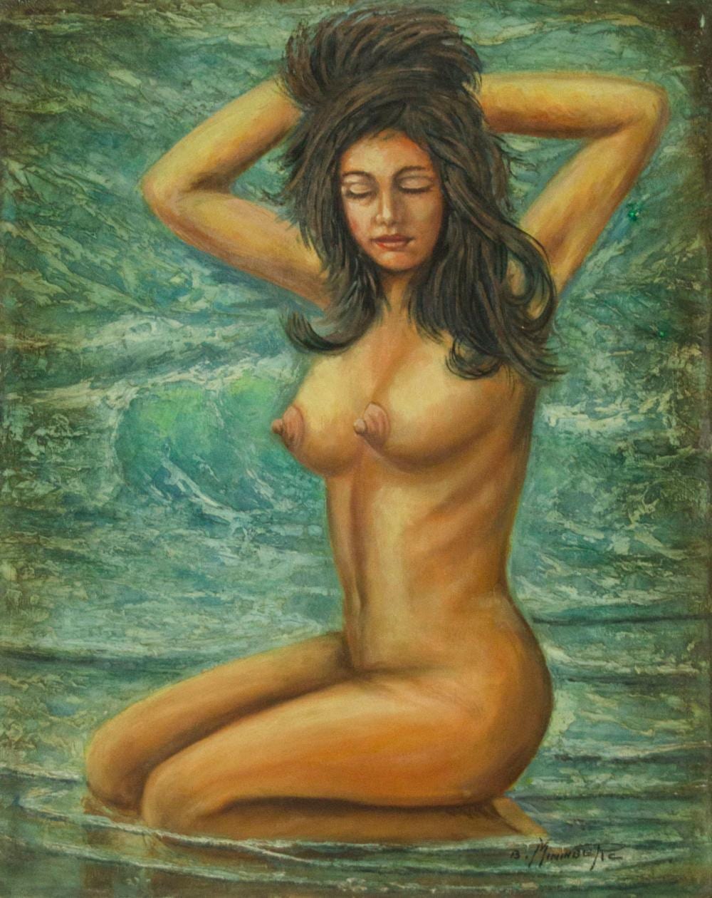 Benish Mininberg comparable auction result: benish mininberg 1902 1996 female nude oil on canvas