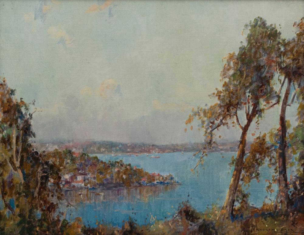 Andrew Park comparable auction result: andrew park australia working 1940s 60s sydney harbour oil on canvas board signed lower right andrew park 35 x 45cm
