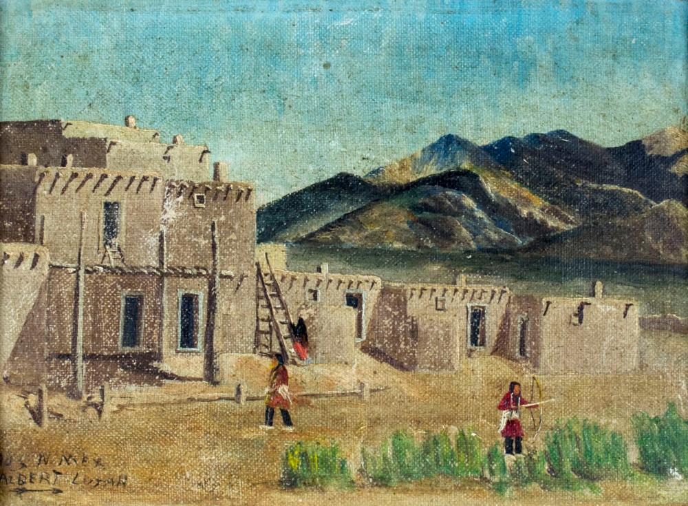 Weasel Arrow (NM,1892-1948) oil painting sold by Broward Auction Gallery LLC, lot 143 — auction record photograph