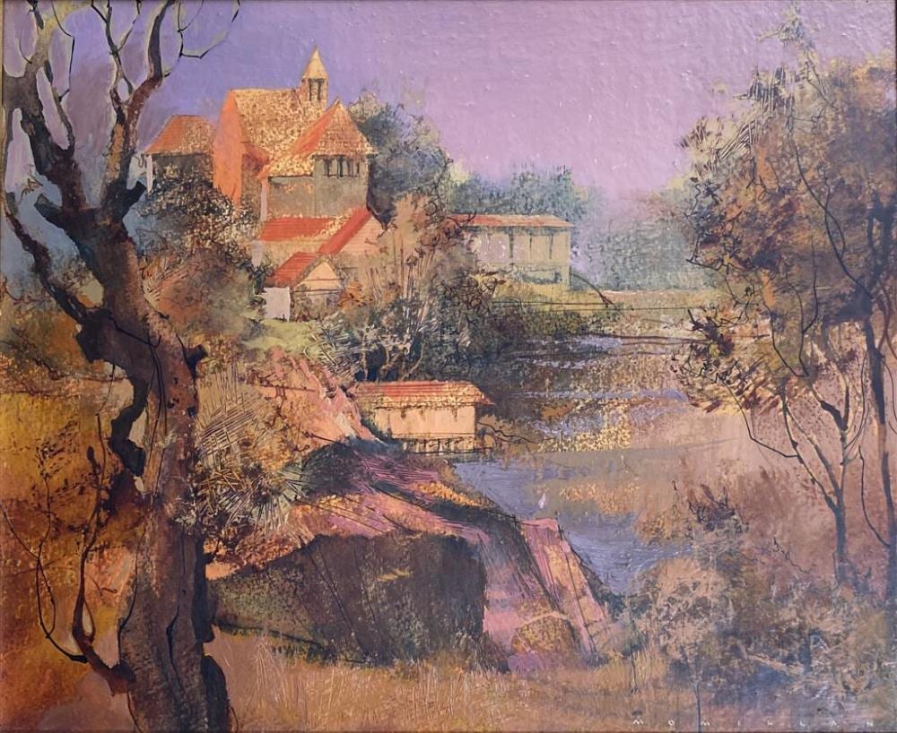 Alex McMillan comparable auction result: alex mcmillan 1910 1987 summer morn longueville mixed media on paper on board