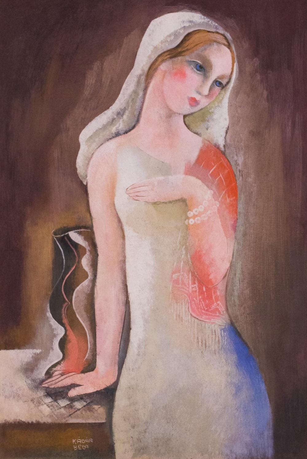 Kádár Béla (1877-1956): Girl in Shawl comparable sale