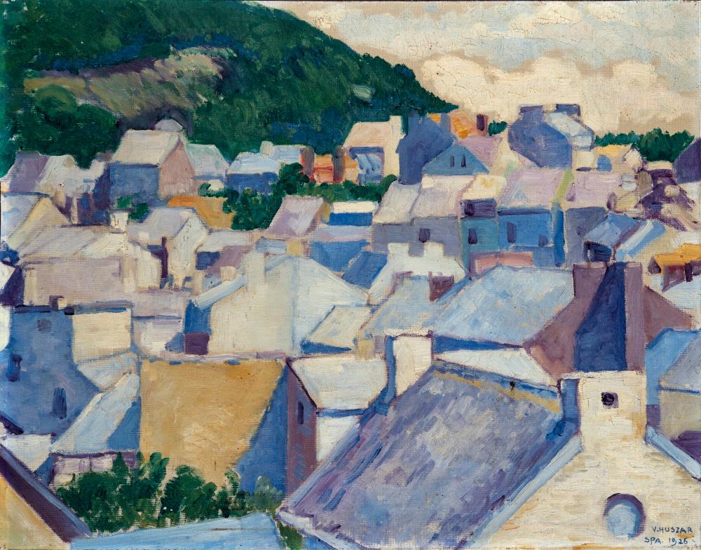Huszár Vilmos (1884-1960): Rooftops in Spa (Belgium), 1926 comparable sale
