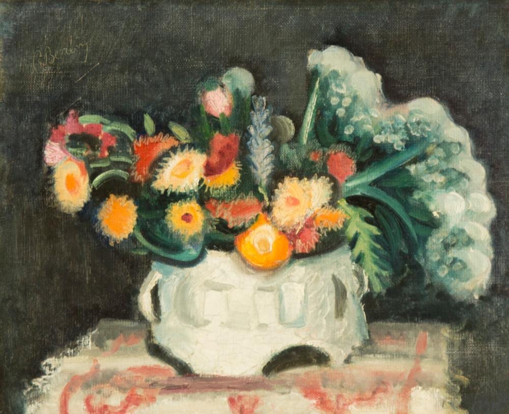 Berény Róbert (1887-1953): Flowers in mug, 1920's Berlin comparable sale