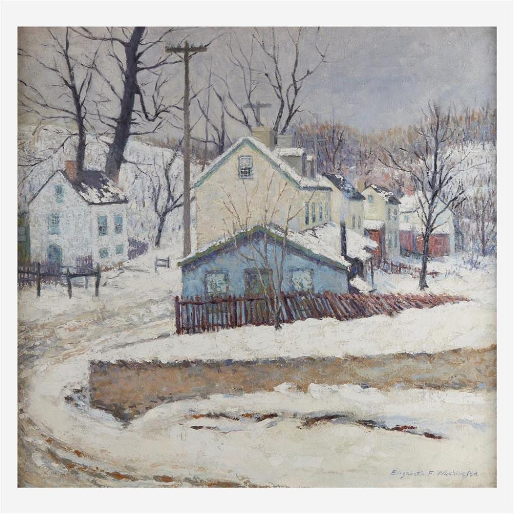 Elizabeth Fisher Washington comparable auction result: elizabeth fisher washington american 1871 1953 village in the snow